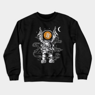 Astronaut BitCoin BTC To The Moon Crypto Token Cryptocurrency Wallet Birthday Gift For Men Women Kids Crewneck Sweatshirt